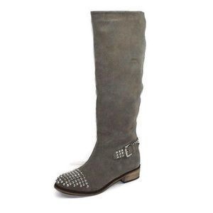 Rover Gray Suede Studded Boots